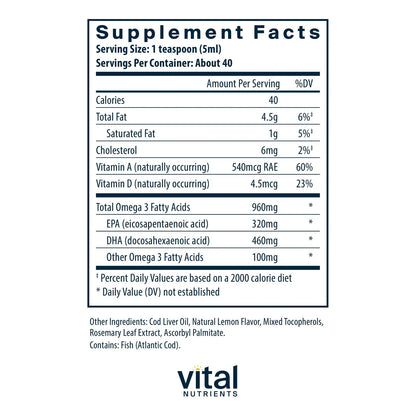 Aceite De Higado De Bacalao Ultra Puro Grado Farmaceutico 1025 Omega 3 Vitamina A Y D