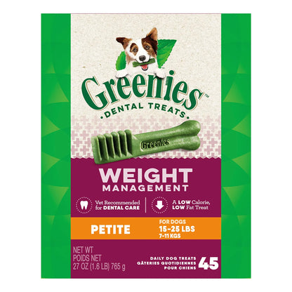 Golosinas Masticables Naturales GREENIES Para Cuidado Dental Y Control De Peso En Perros