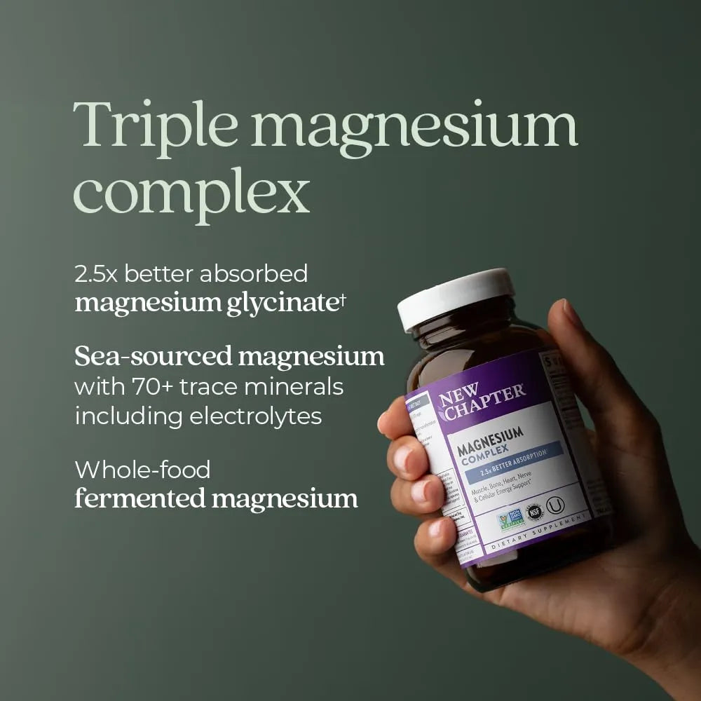 Complejo De Magnesio Glicinato Para Corazon Huesos Nervios Musculos Y Energia 60 Capsulas Vegano