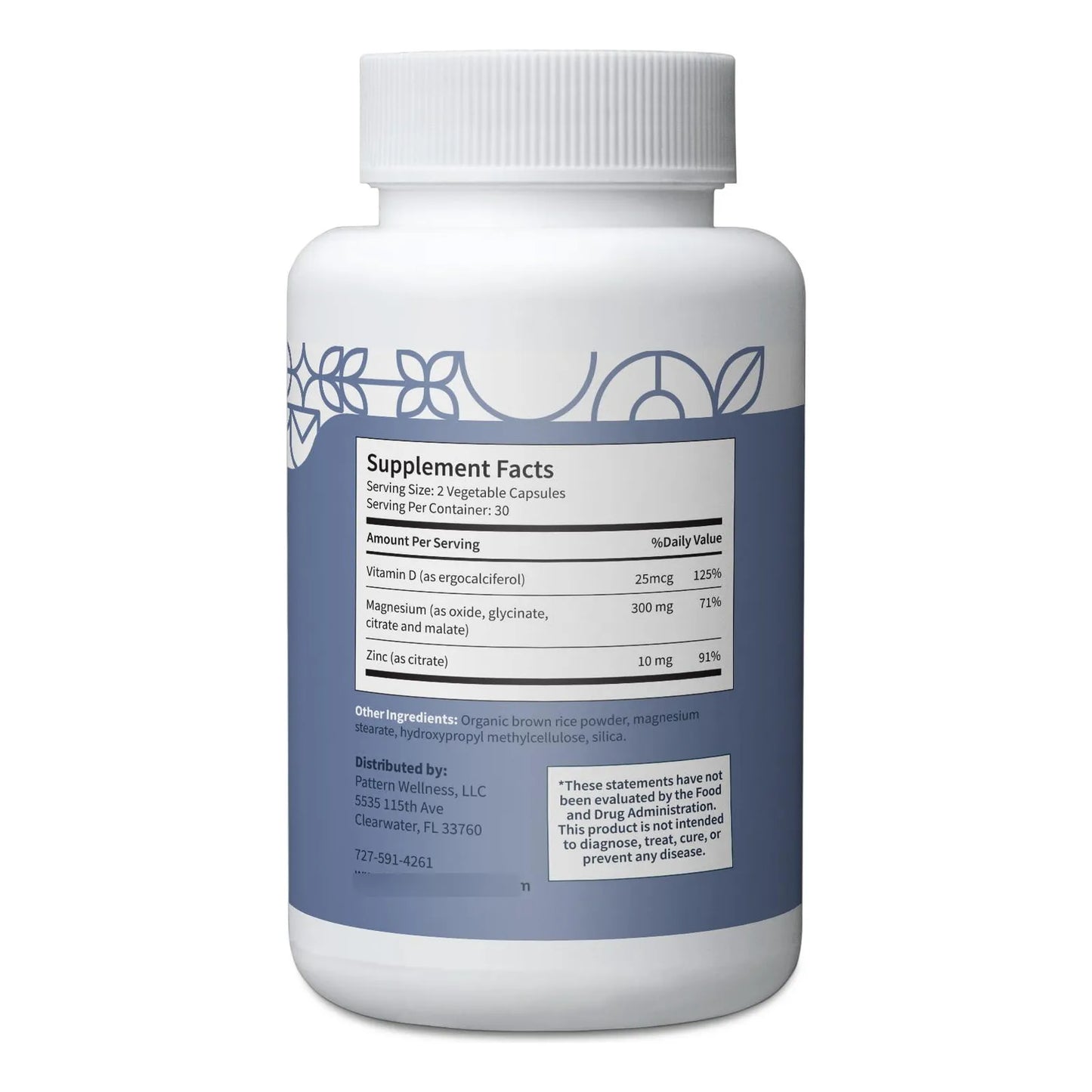 Complejo De Magnesio Para Sueño Natural Salud Osea Y Muscular 60 Capsulas Veganas