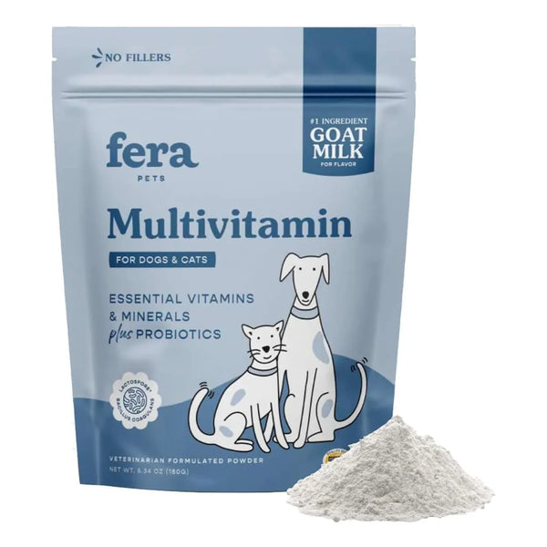 Multivitaminico Leche De Cabra Para Gatos Y Perros Con Probioticos Fera Pet Organics