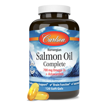 Aceite De Salmon Completo 700 Mg Omega 3 Astaxantina 120 Geles Blandos