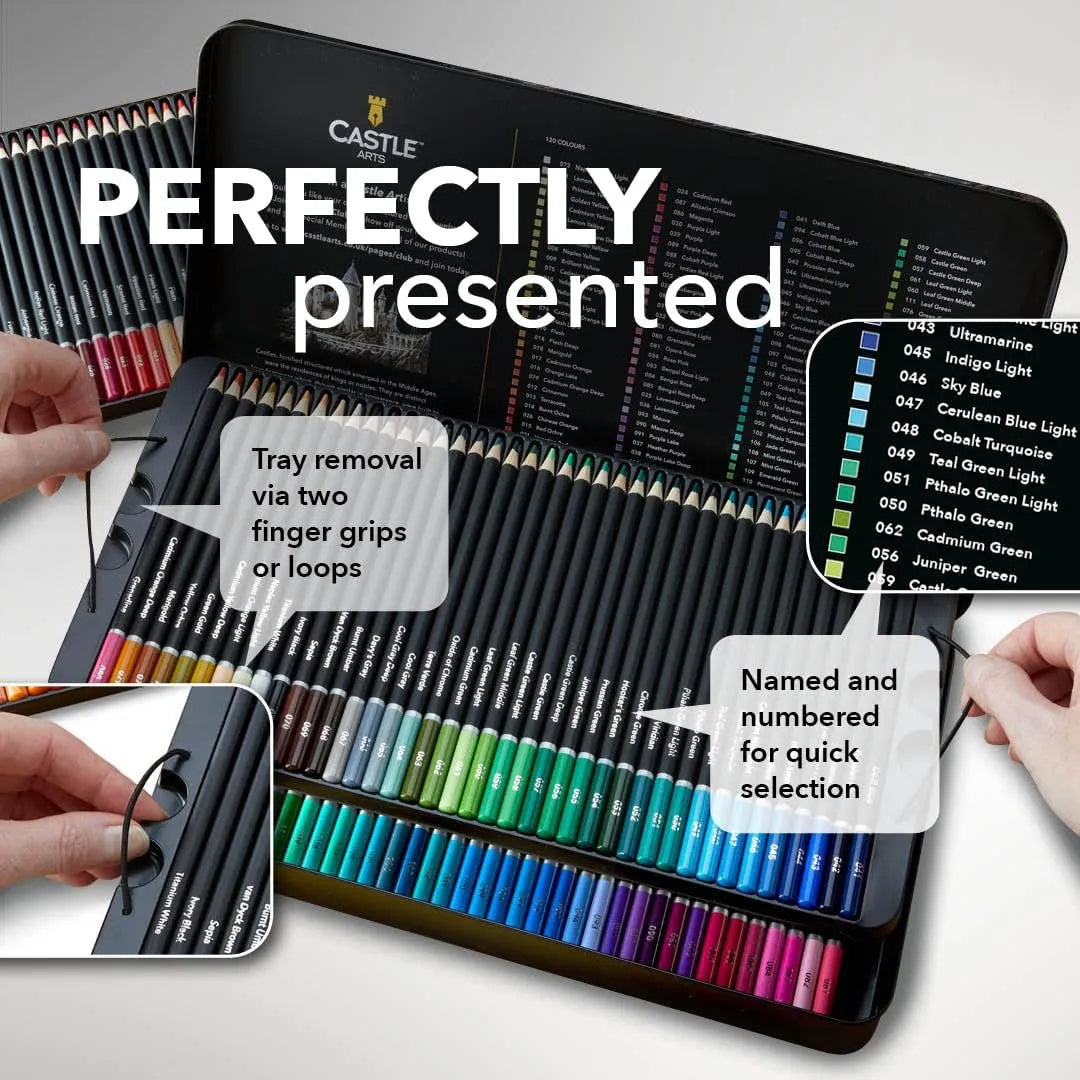 Set De Lapices De Colores 120 Piezas Castle Art Supplies Ideal Para Artistas Y Creativos