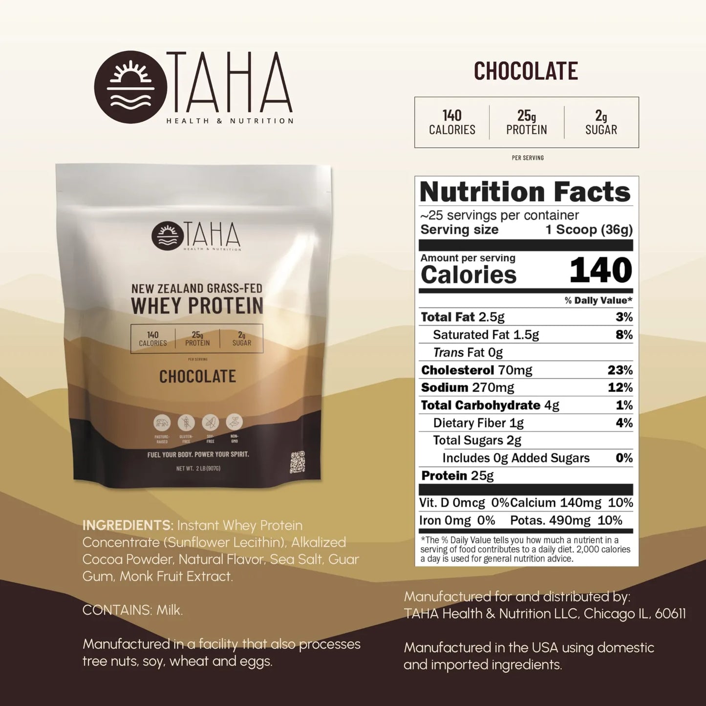 Concentrado De Proteina Suero Chocolate 25G 140 Cal Importado Eeuu