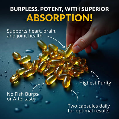 Aceite De Pescado Omega 3 120 Capsulas Burpless Inodoro Dpa Dha Epa