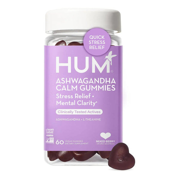 Gomitas De Ashwagandha Y LTeanina Para Relajación Y Enfoque 60 Unidades Sabor Bayas