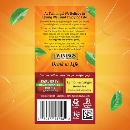 Té Negro Chai Sin Cafeína Con Especias Dulces Twinings 20 Bolsas