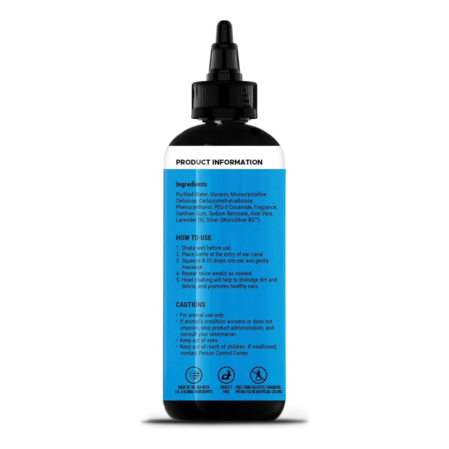 Limpiador De Oídos Para Perros Y Gatos Pet Honesty Alivia Picazón 120 Ml
