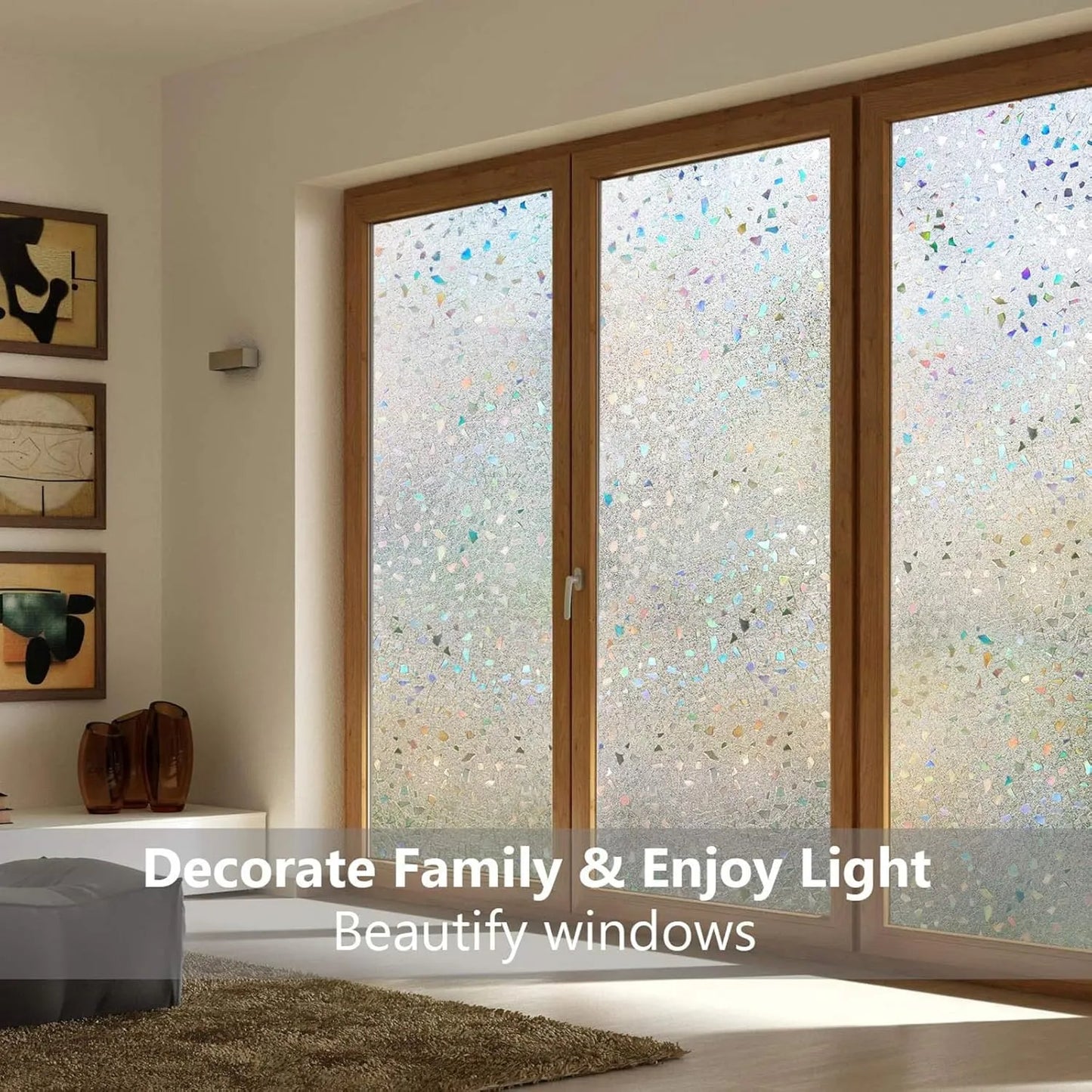 Película Decorativa Lemon Cloud Para Ventanas Privacidad UV 3D