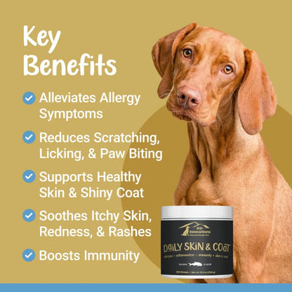 Masticables K9 Innovations Para Perros Sabor Salmón Omega 3 Vitamina C Antipicazón 120 Unidades