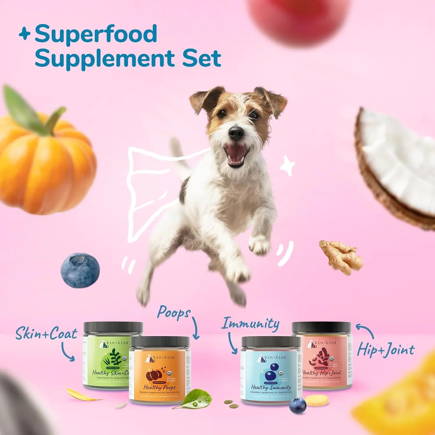 Juego De Superalimentos Para Perros Y Gatos Mejora Inmunidad Y Digestión