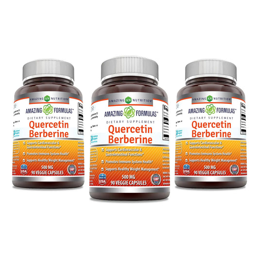 Capsulas Vegetales Berberina Quercetina 250 Mg Cada Una Sin Omg Ni Gluten