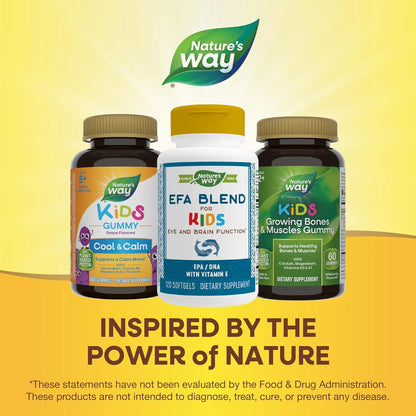 Efa Blend Para Niños Con Vitamina E Apoyo Ocular Y Cerebral 120 Capsulas