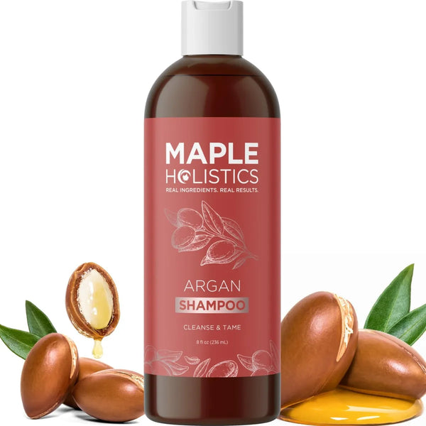 Champú De Argán Sin Sulfatos Maple Holistics Cabello Dañado Brillo Intenso