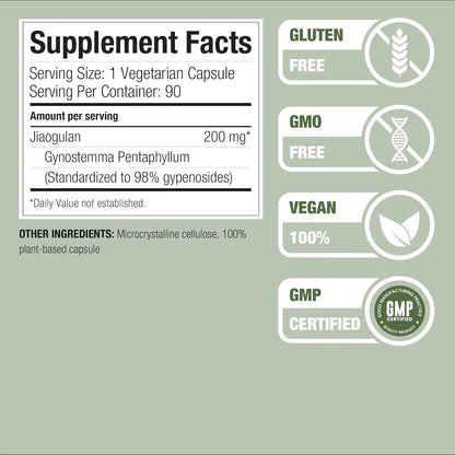 Extracto De Jiaogulan 98 Gypenosides Activador Natural De AMPK 90 Cápsulas