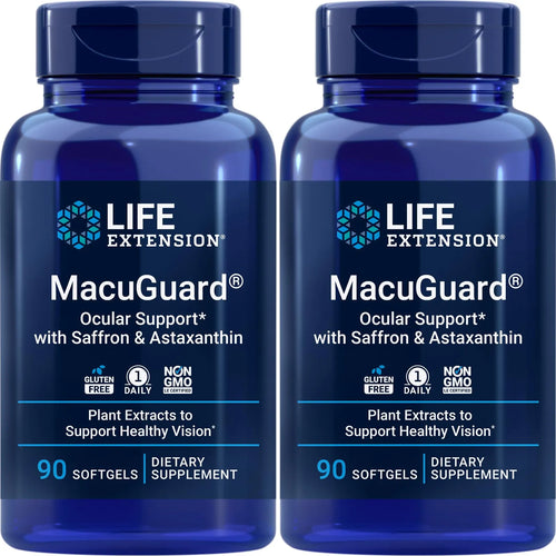 Life Extension MacuGuard 180 Cápsulas Blandas Con Azafrán Y Astaxantina