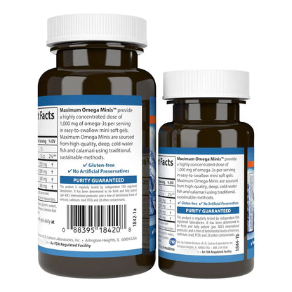 Omega Minis 1000 Mg Omega 3 Soporte Cardiaco Y Cerebral 60 20 Capsulas