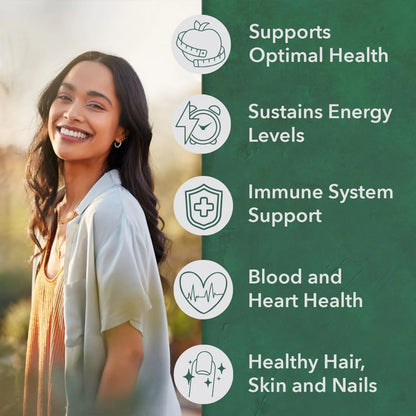 Multivitaminico Organico Diario Para Mujeres Energia Y Belleza 60 Tabletas