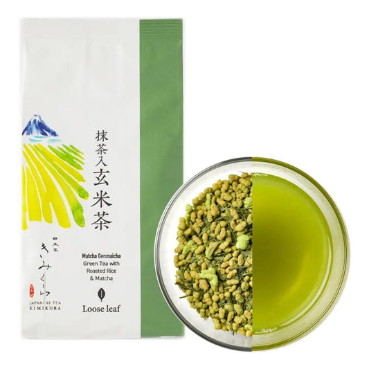 Té Verde Genmaicha Con Arroz Asado Y Matcha Hoja Suelta 100g De Japón