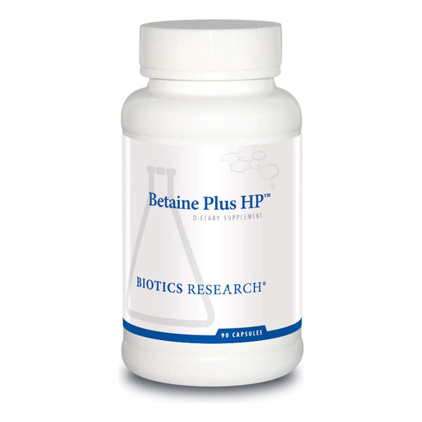Betaine Plus HP Suplemento Digestivo De Alta Potencia Con HCL Y Pepsina 90 Capsulas