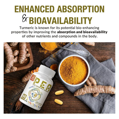 Palmitoiletanolamida 1500 Mg Con Luteolina 98 Y Curcuma Alta Absorcion 60 Tabletas