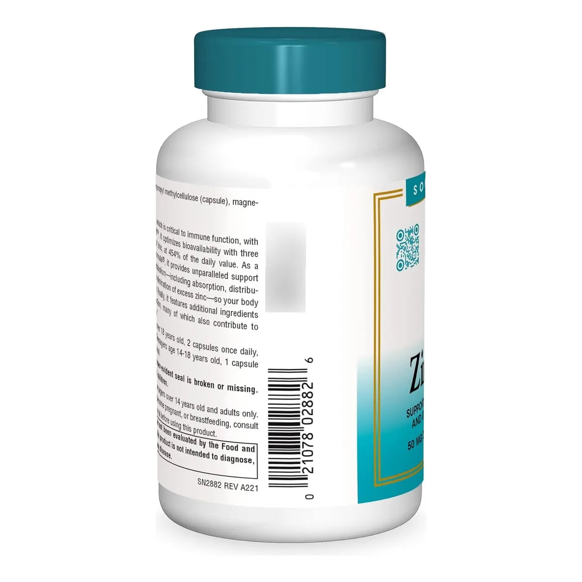 Zinc 50 Mg Apoyo Inmunologico Absorcion Metabolismo 120 Caps Source Naturals