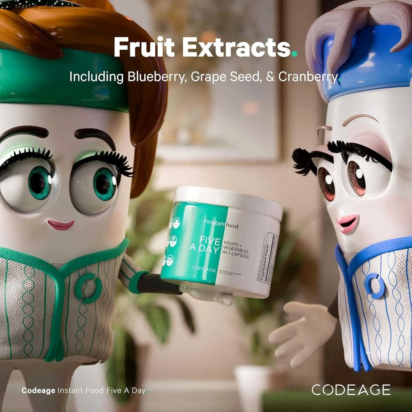 Capsulas De Frutas Y Verduras Integra 15 Variedades En Una Suplemento Nutricional