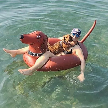 Balsa Inflable Gofloats Wiener Dog Party Tube Flotador Divertido Y Resistente