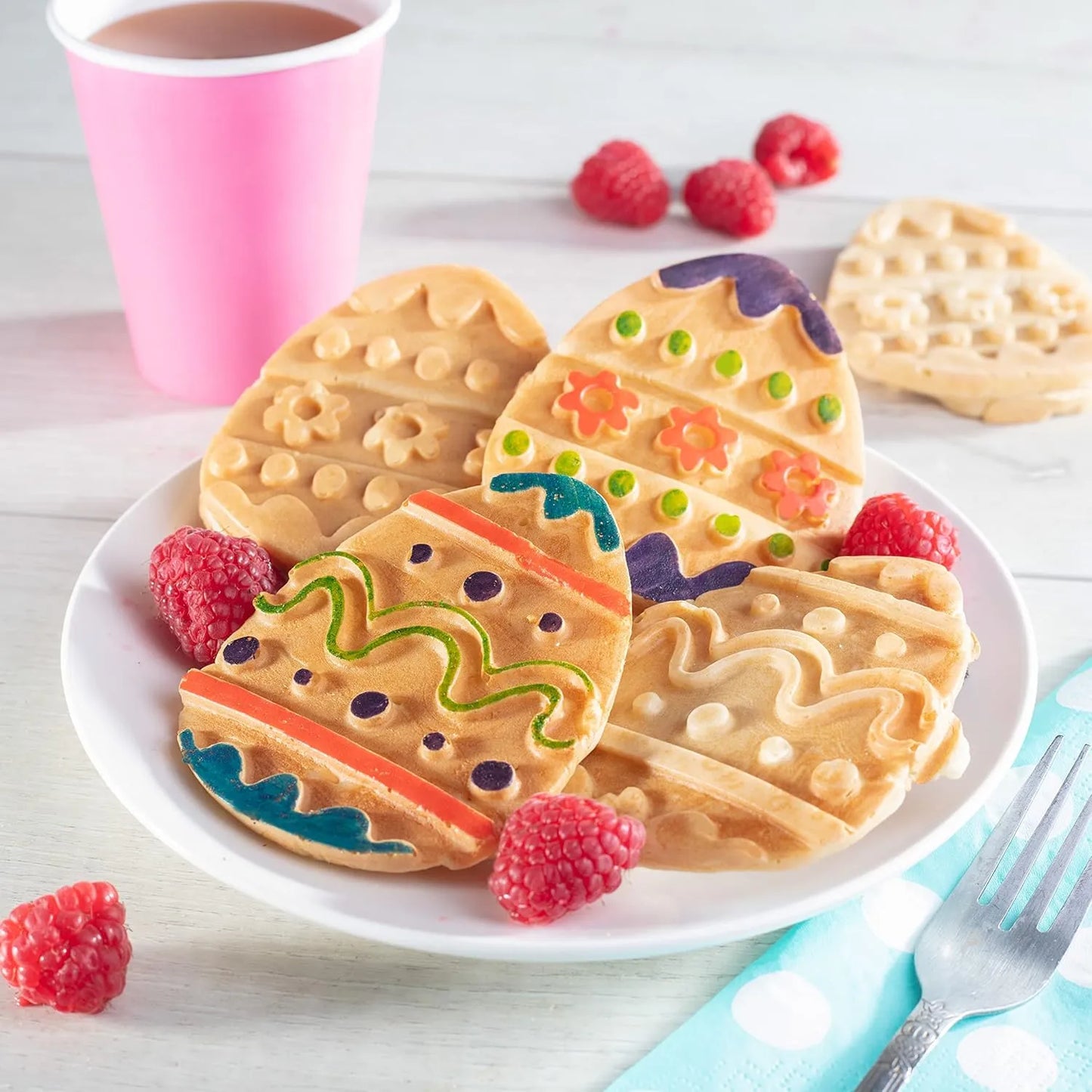 Mini Waflera Huevos Pascua Plancha Decoracion Desayunos Divertidos