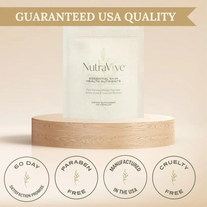 NutraVive Colágeno Marino 10X Potencia Reduce Arrugas Firmeza Piel Suplemento