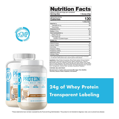 Proteina En Polvo Sabor Caramelo Crujiente De Galleta ProteinOne Whey Protein 5 Libras