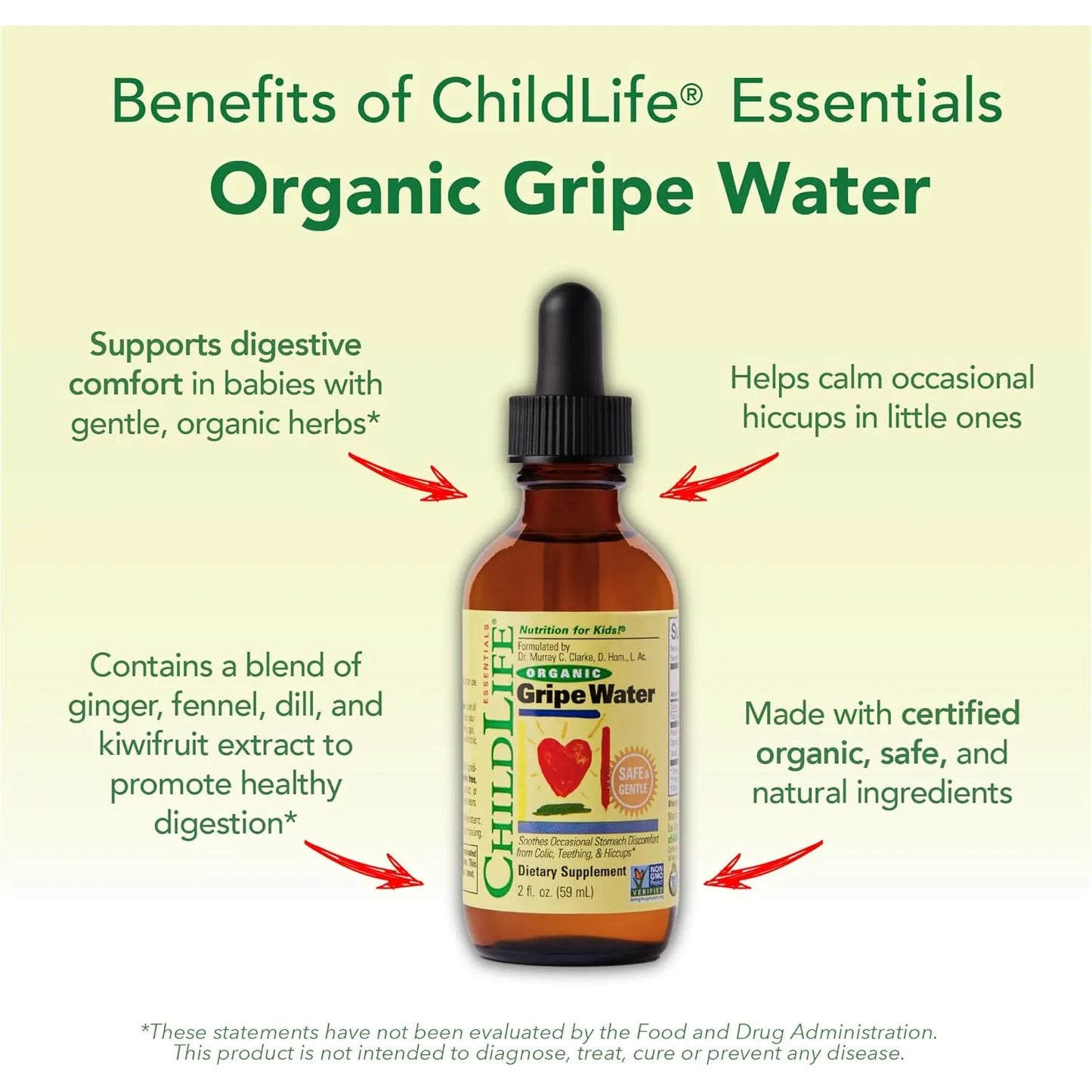 Agua Organica Para Bebes Alivia Colicos Y Gases Childlife Essentials Gotas