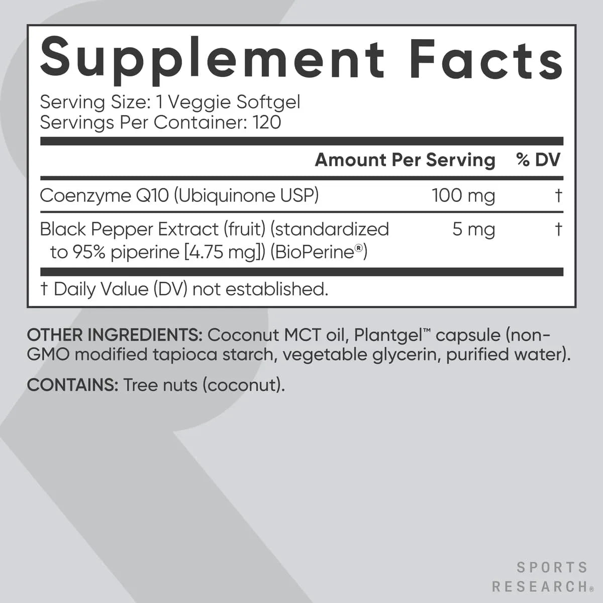 Coq10 100 Mg Con Aceite De Coco Y Bioperina 120 Capsulas Blandas Veganas