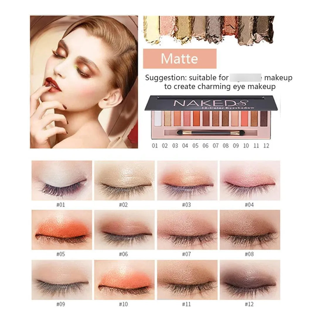 Kit De Maquillaje Todo En Uno Paleta Sombras 12 Colores + Accesorios