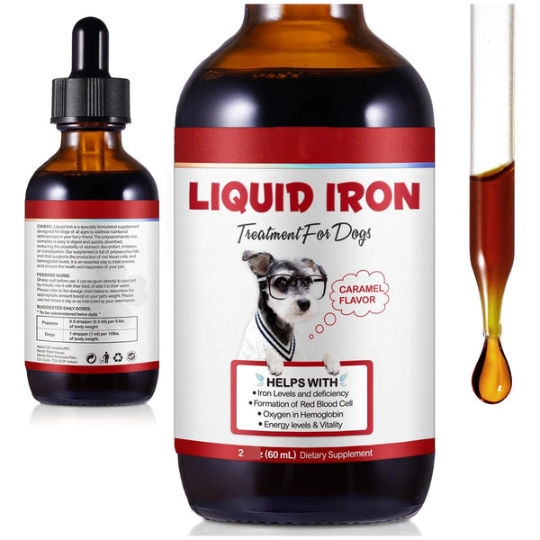 Hierro Líquido Para Perros Con Folato Y B12 Combate Anemia Y Aumenta Energía