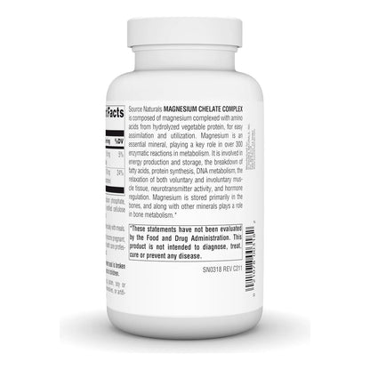 Source Naturals Quelato De Magnesio 250 Tabletas Funcion Nerviosa Y Muscular