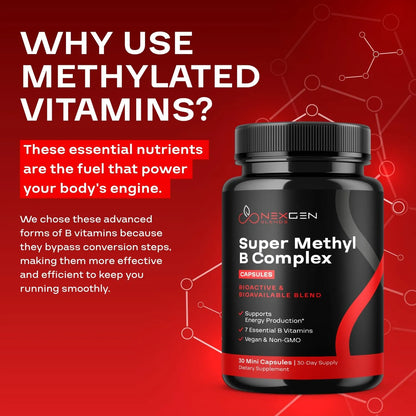 Complejo B Metilado Bioactivo Con Folato 5 Mthf Y Metilcobalamina Suplemento Vitaminico Energia Cerebral Y Cardiovascular