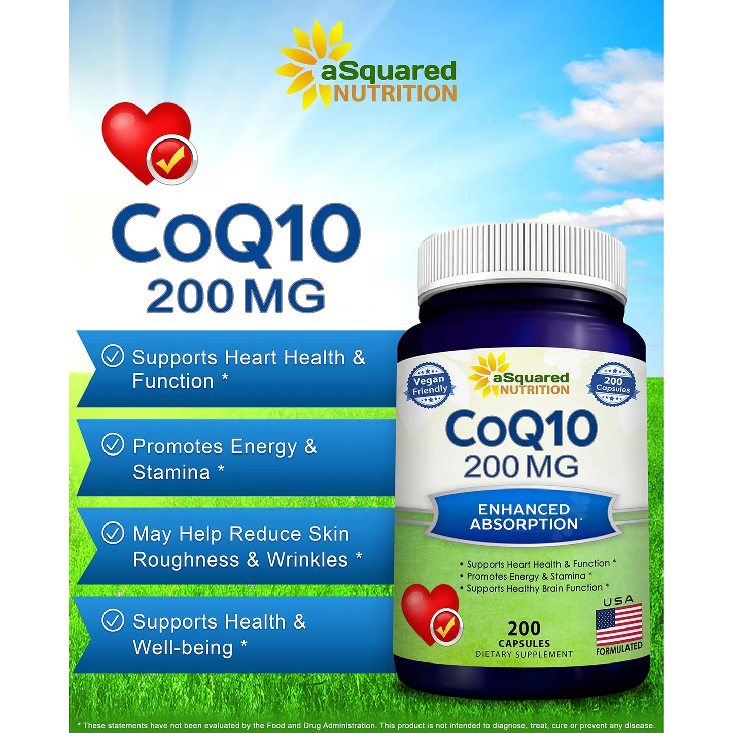 Capsulas De Coq10 200mg Alta Absorcion Antioxidante Energia Y Salud Cardiovascular