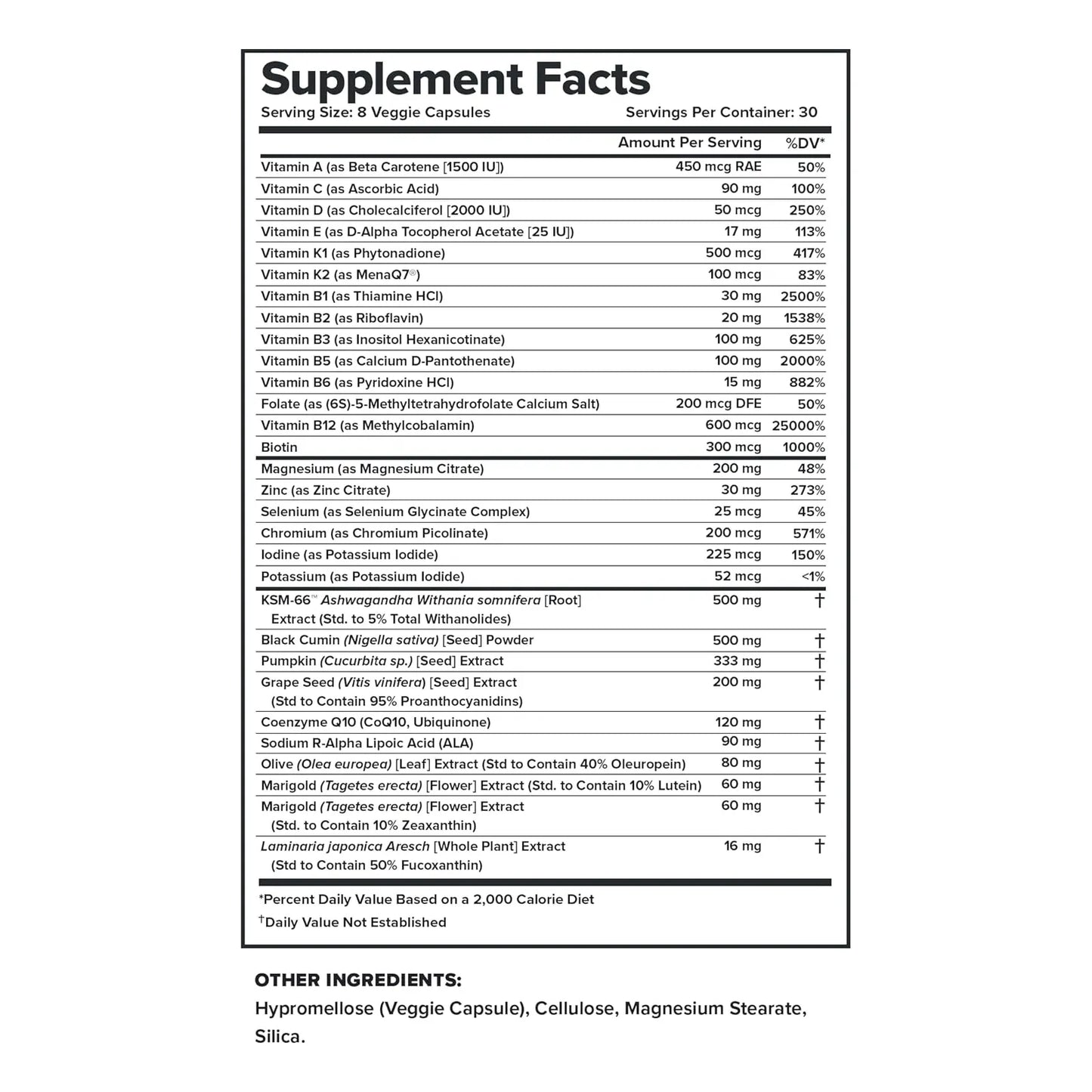 Multivitaminico Diario Legión Triumph Energía Enfoque Defensas 30 Servicios