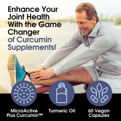 Curcumina Microactiva 500 Mg Absorción Superior Para Articulaciones Y Antioxidante Vegano