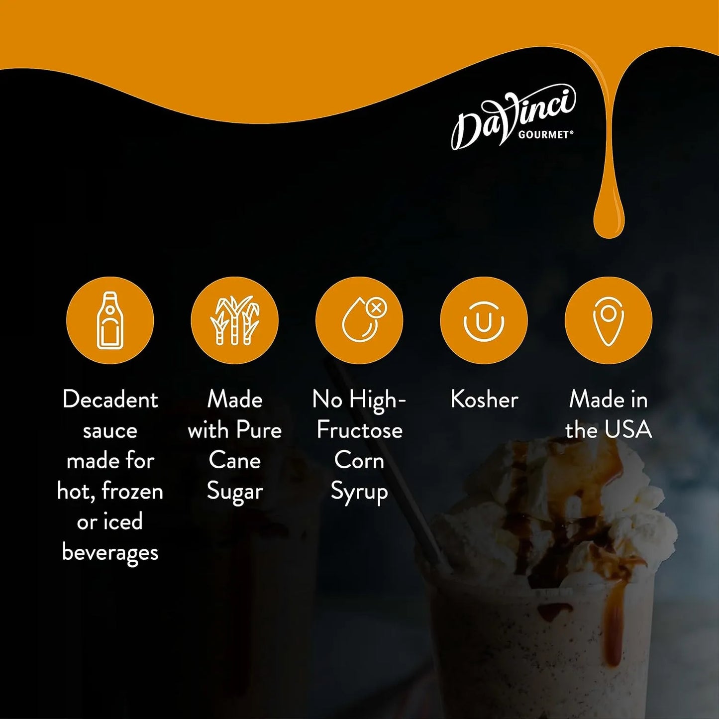 Salsa De Chocolate DaVinci Gourmet 64 Onzas Sabor Premium Multi Uso