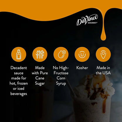 Salsa De Chocolate DaVinci Gourmet 64 Onzas Sabor Premium Multi Uso