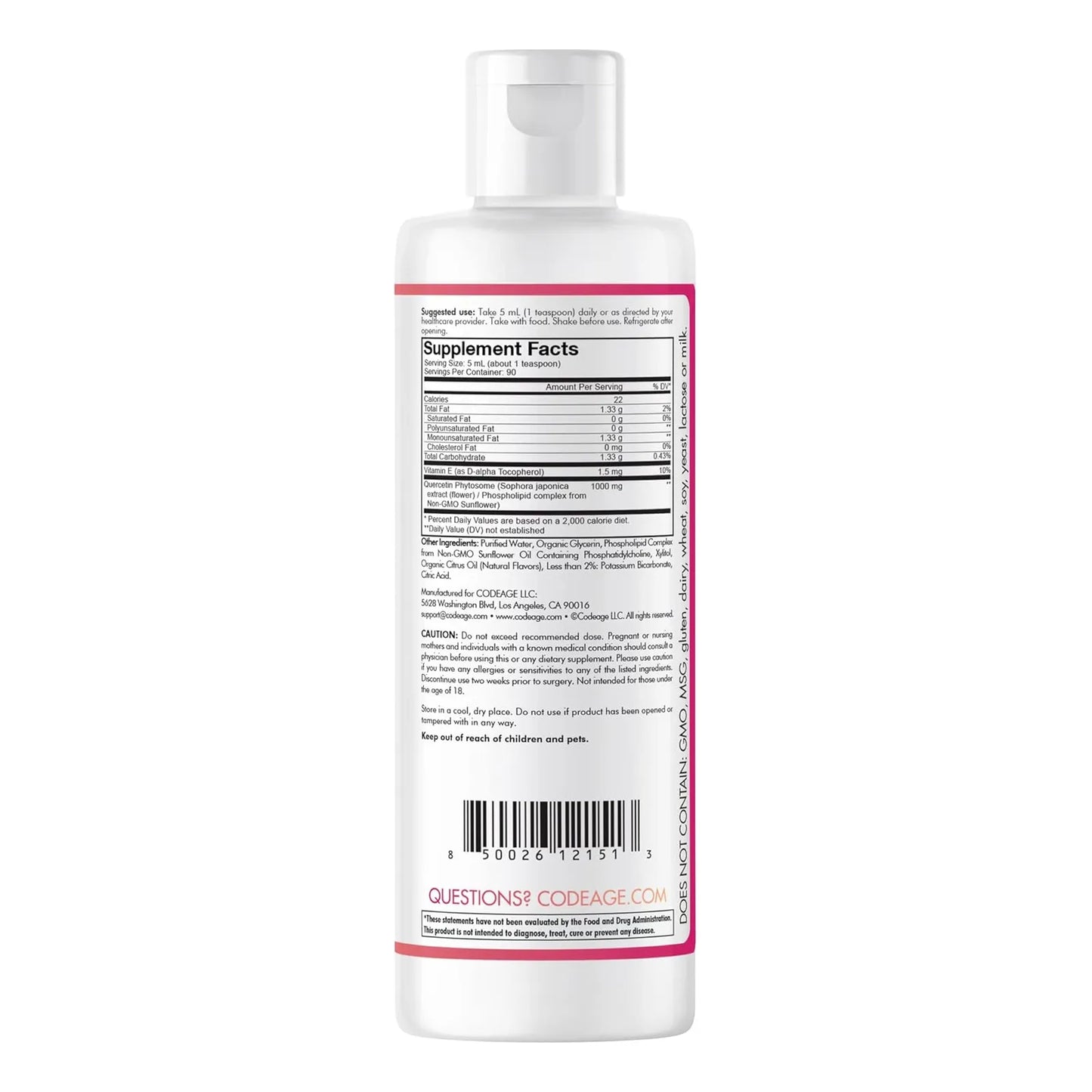 Quercetina Liposomal 1000 Mg Sabor Piña Mandarina Apoyo Inmunologico 3 Meses