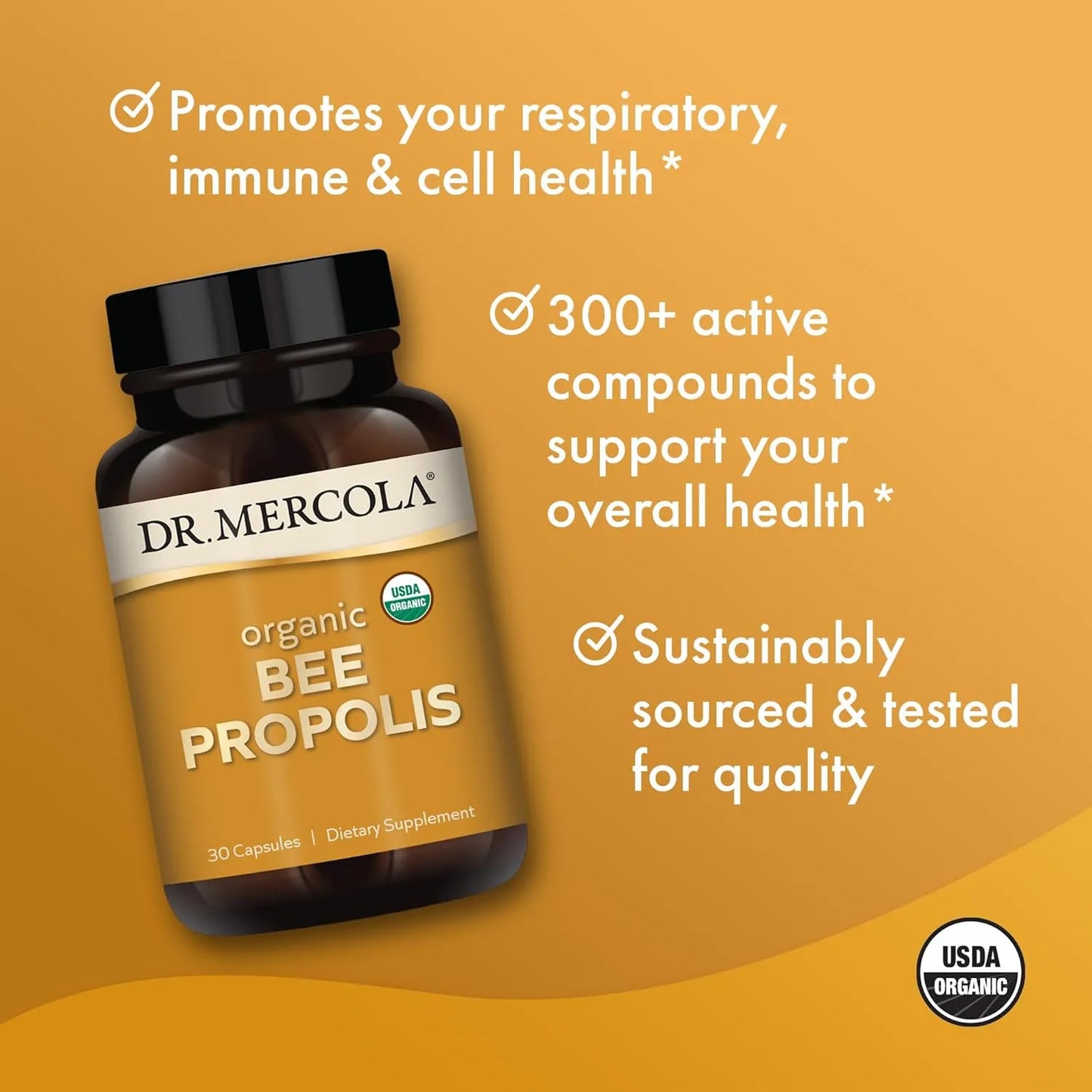 Propóleo De Abeja Orgánico 30 Cápsulas Dr Mercola Salud Respiratoria