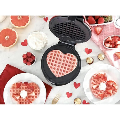 Mini Maker Waffle Maker Oblea Antiadherente 5 Pulgadas Multiusos Rosa