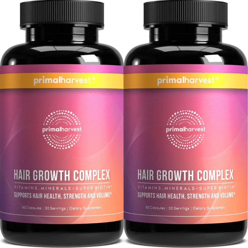 Vitaminas Crecimiento Cabello Con Biotina Zinc 120 Píldoras Paquete Doble