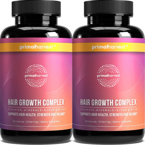 Vitaminas Crecimiento Cabello Con Biotina Zinc 120 Píldoras Paquete Doble