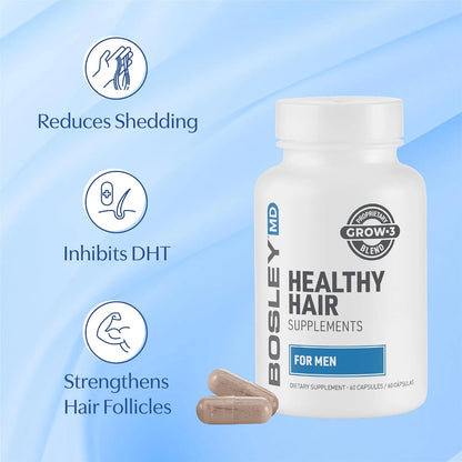 Suplemento Crecimiento Cabello Hombre Con Biotina Zinc Y Semillas De Calabaza Vegano