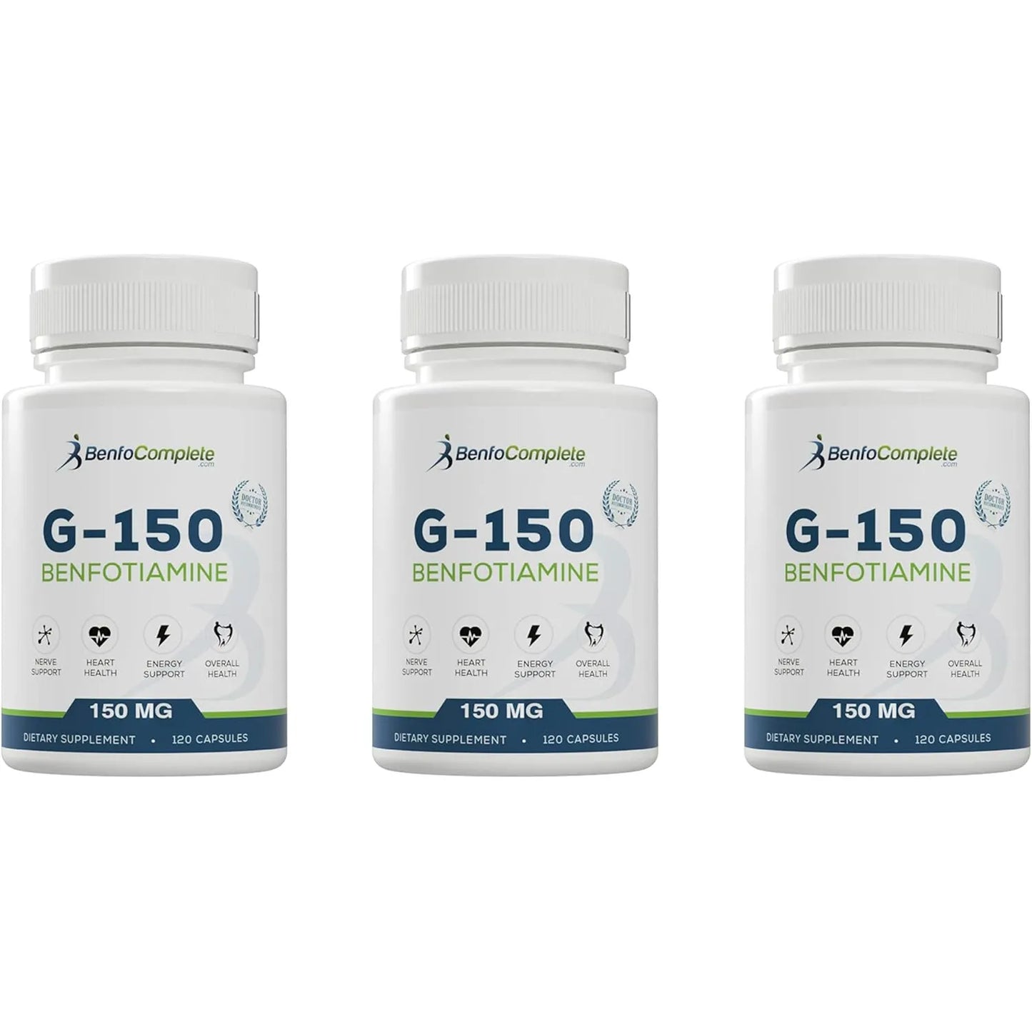 Benfotiamina 150Mg 120 Capsulas Por Botella Paquete Triple Energia Y Bienestar