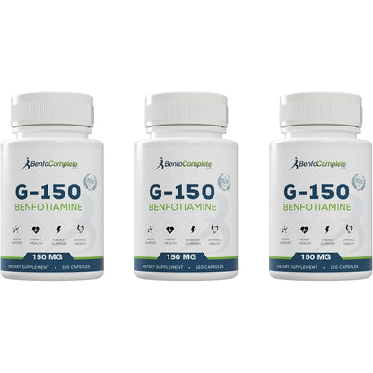 Benfotiamina 150Mg 120 Capsulas Por Botella Paquete Triple Energia Y Bienestar